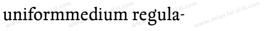 uniformmedium regula字体转换